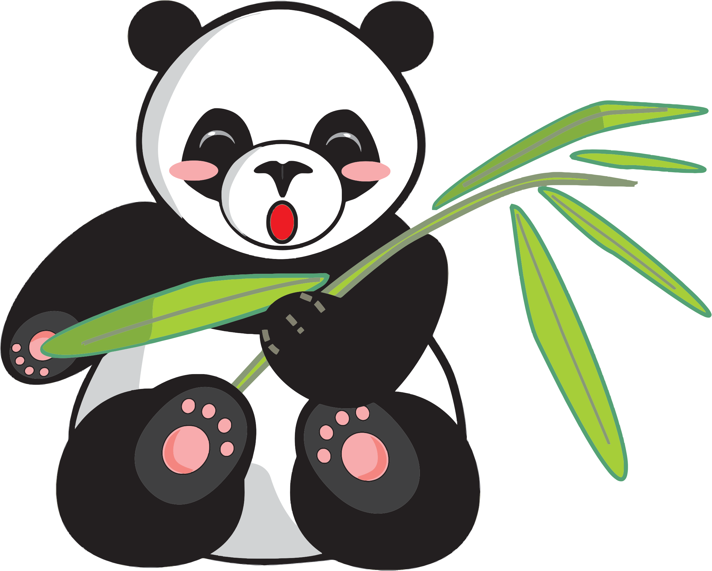 bamboo clipart panda