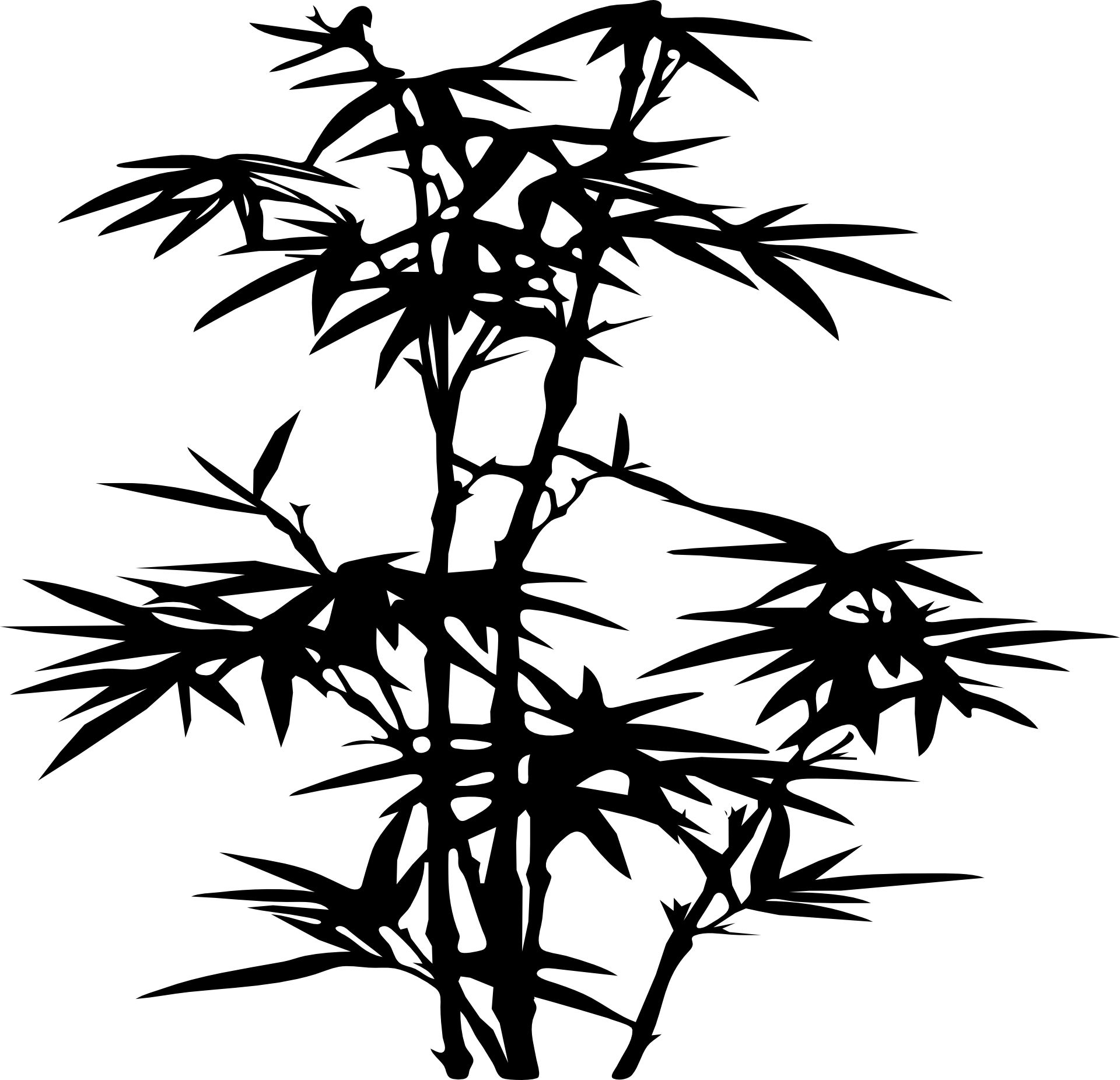 bamboo clipart silhouette