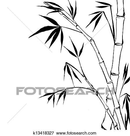 bamboo clipart sketches