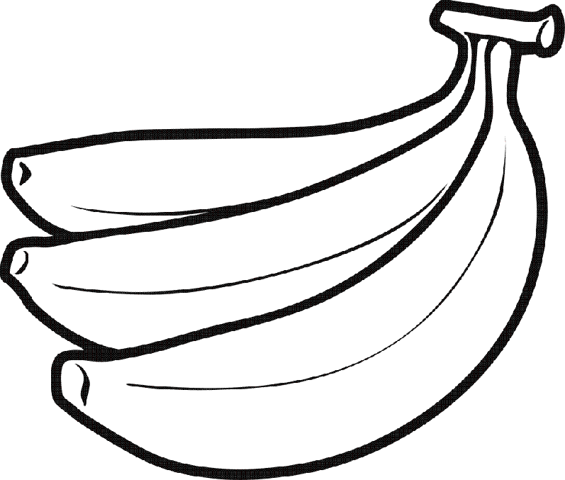 bananas clipart black and white
