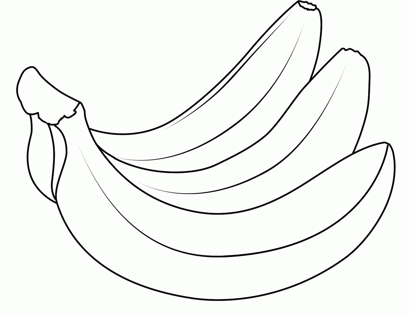 Unparalleled coloring picture of. Bananas clipart black and white