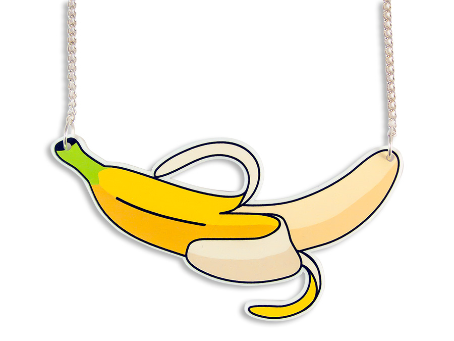 Necklace now or never. Banana clipart bnana