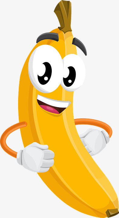 Bananas clipart cartoon. Banana eye png image
