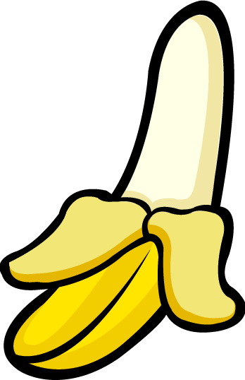 banana clipart colored