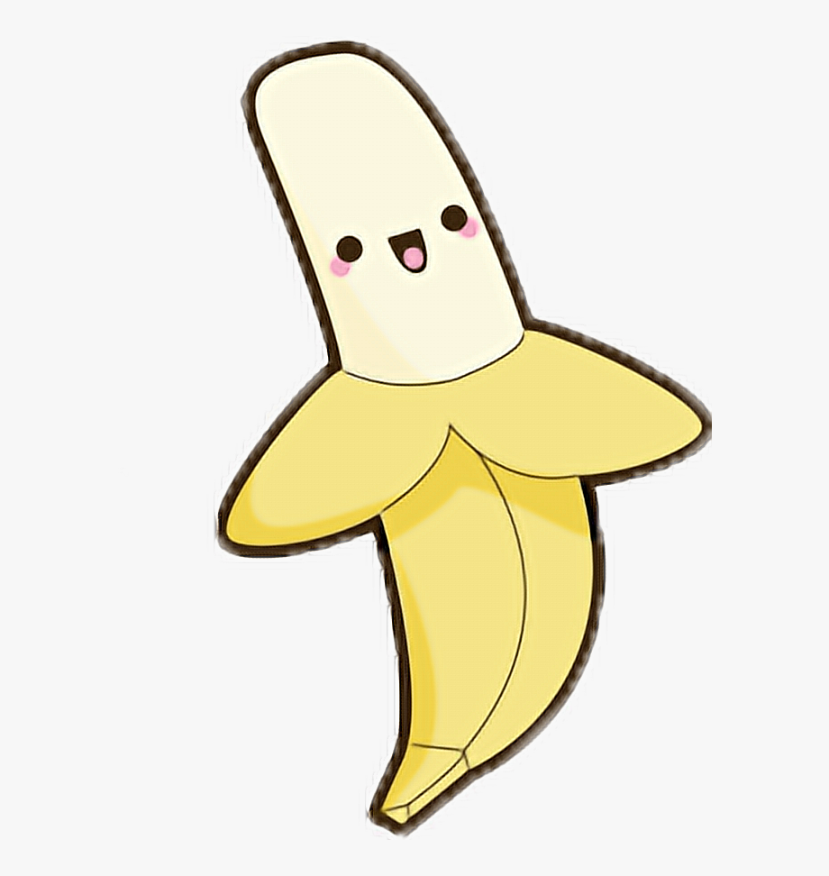 clipart banana kawaii