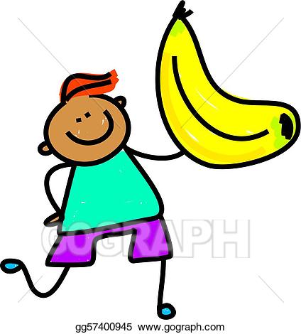banana clipart kid
