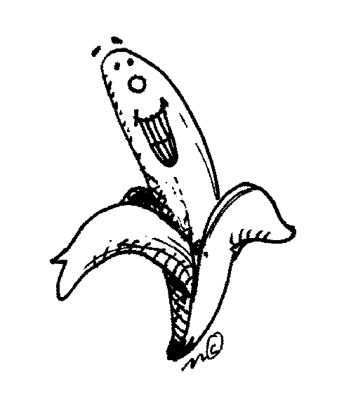 Banana clipart line art. Food clip pics