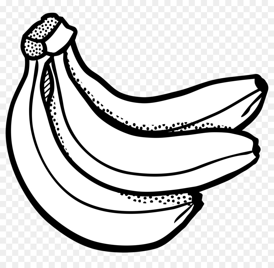 Bananas clipart line art. Banana black and white