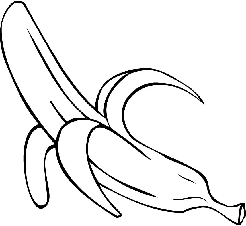 Free outline cliparts download. Clipart banana coloring book