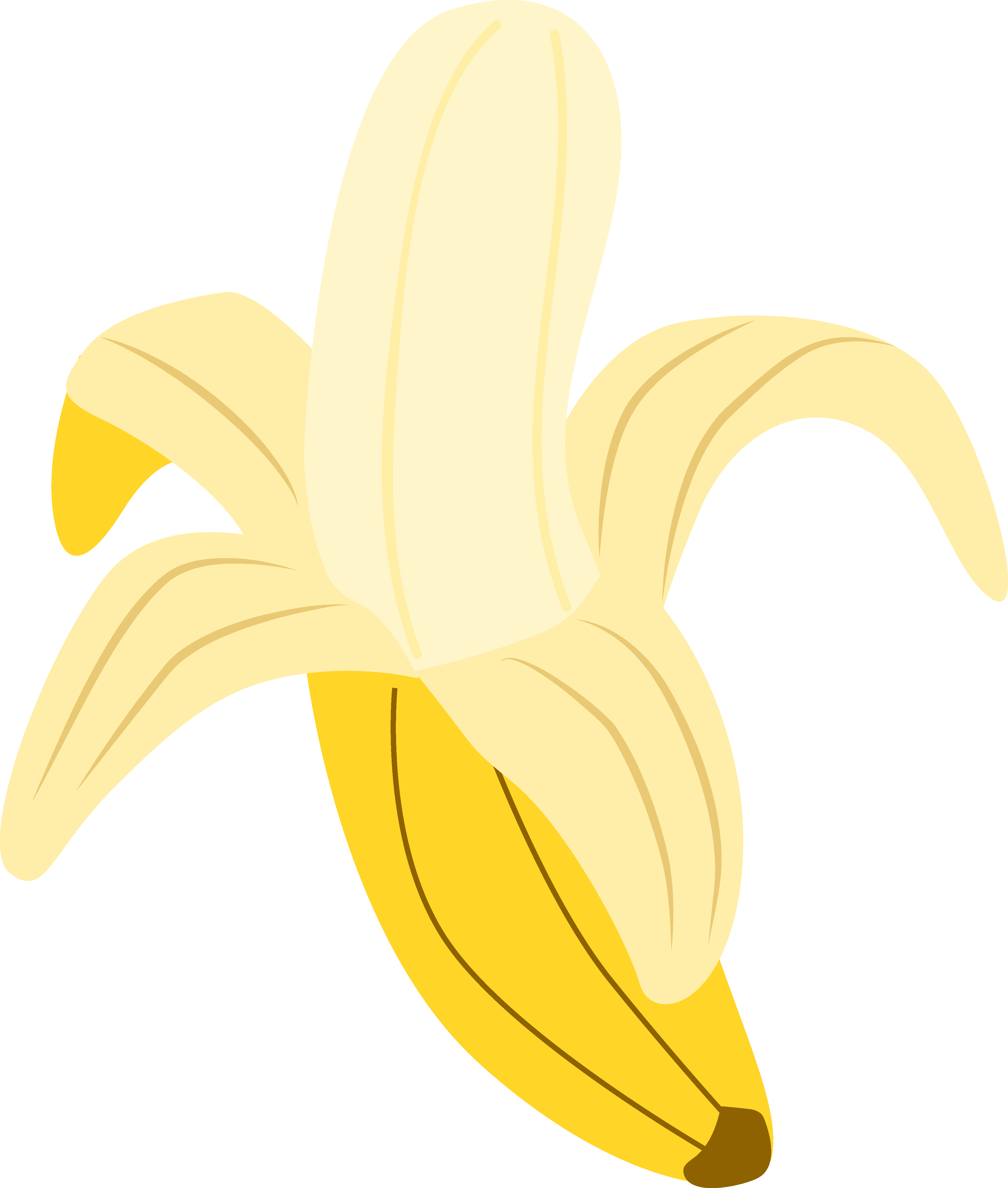 White clipart banana. Peeled clip art free