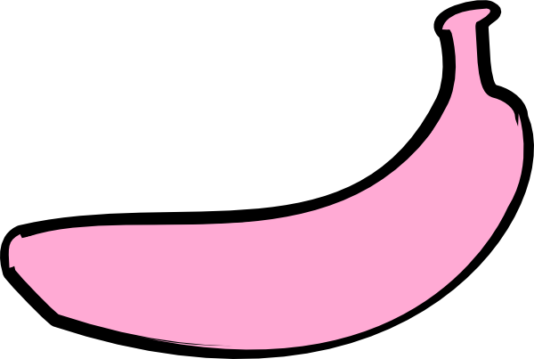 Pink clip art at. 2 clipart banana