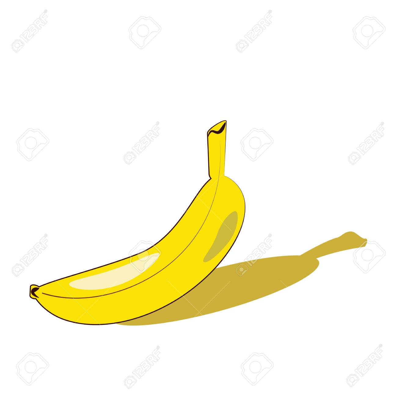 banana clipart shadow