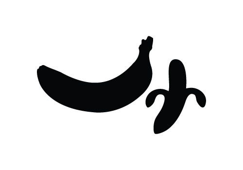 clipart banana silhouette