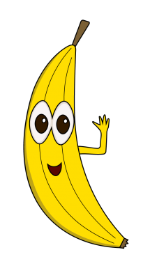 Bananas clipart kid. Banana cartoon drawing at