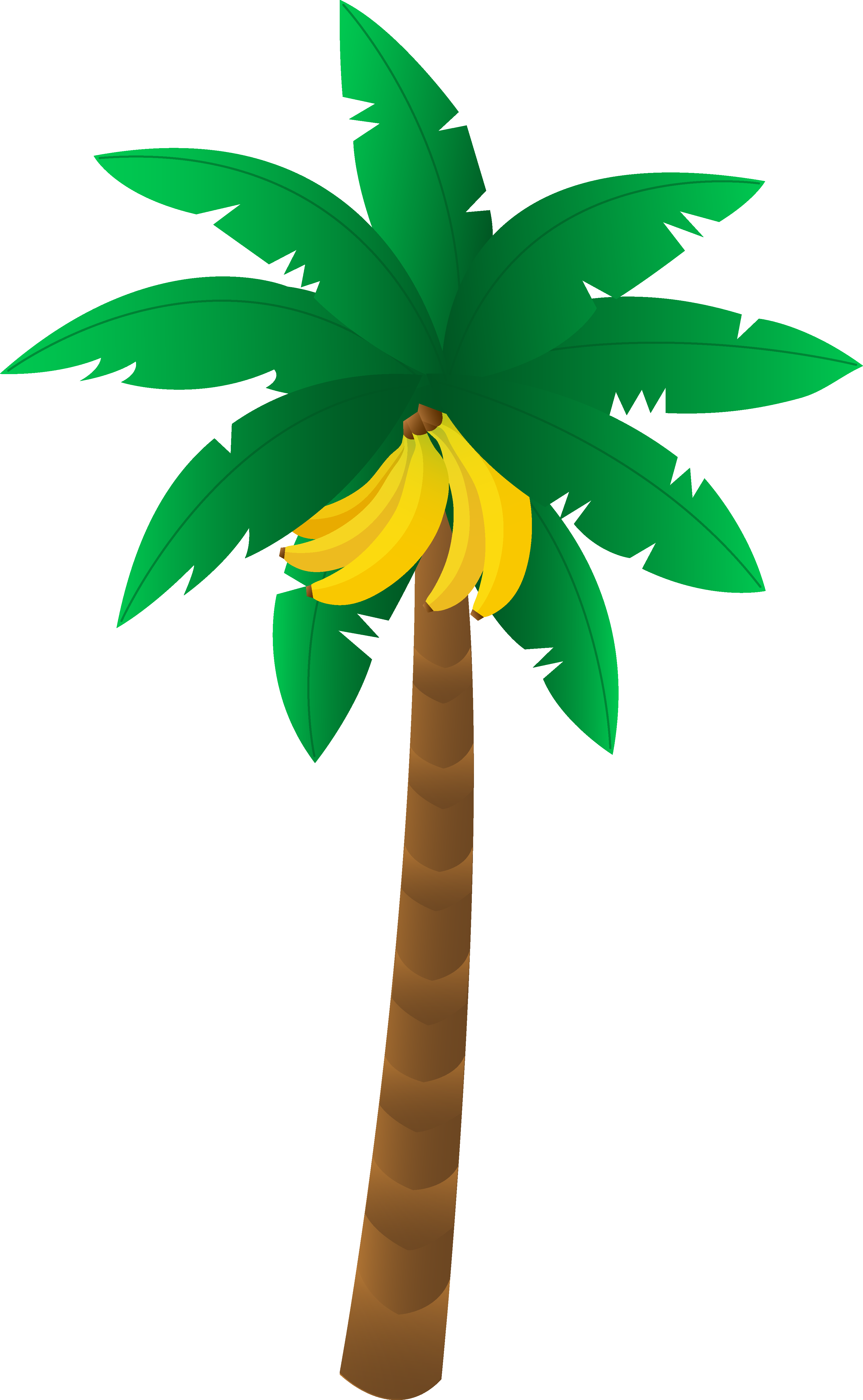 Free . Banana clipart tree