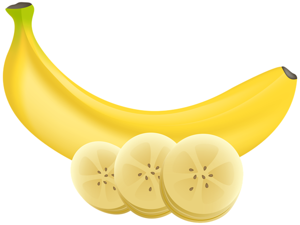 Banana and slices transparent. Bananas clipart two