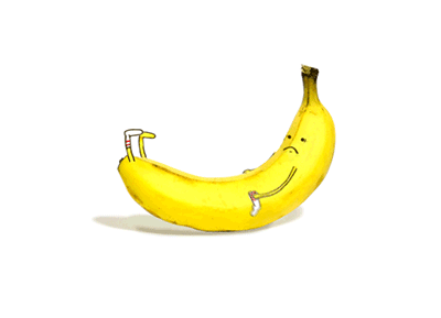 Sit up exercise gif. Bananas clipart animation