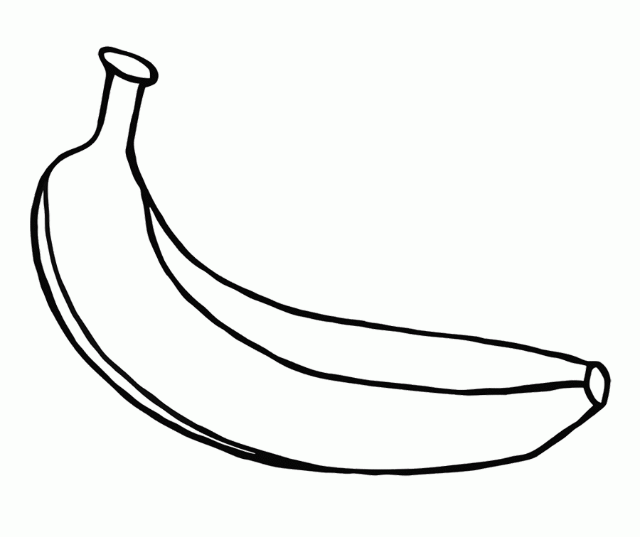Bananas clipart colored. Banana coloring page pages