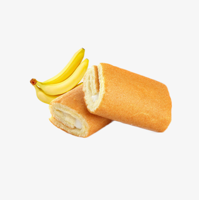 Bananas clipart heart. Banana flavor swiss rolls