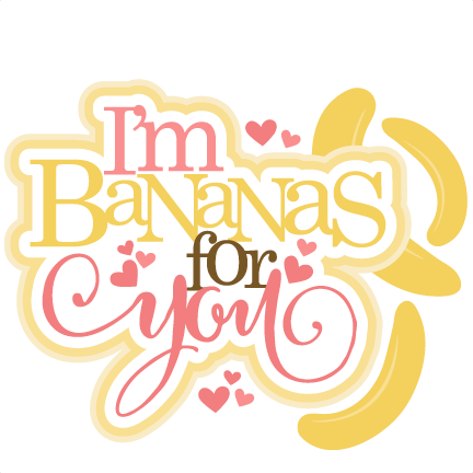 I m for you. Bananas clipart heart