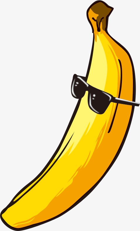 Bananas clipart heart. Sunglasses banana cartoon png