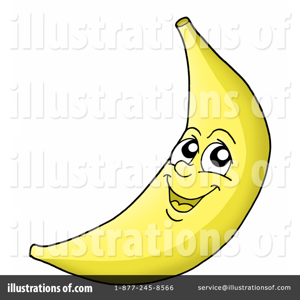 Banana by visekart royaltyfree. Bananas clipart illustration