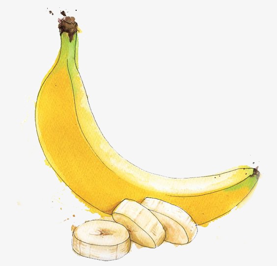Banana fruit watercolor png. Bananas clipart pile