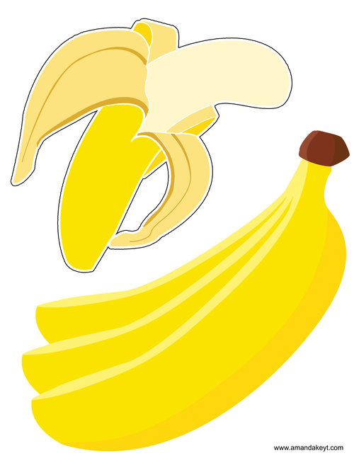 Instant download red and. Bananas clipart printable