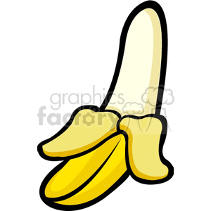 Bananas clipart simple. Peeled banana hi clip