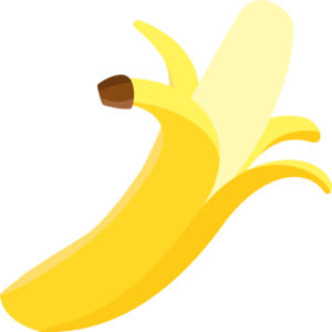 Bananas clipart simple. Peeled banana clip art