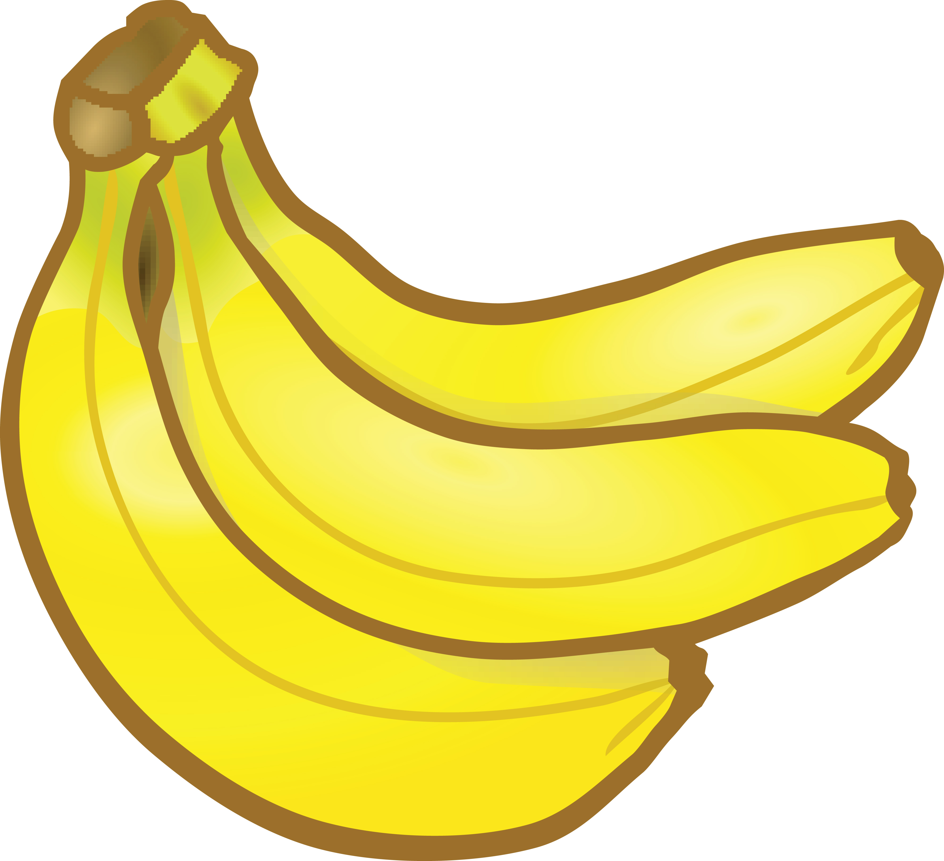Horizontal banana clip art. Bananas clipart vector