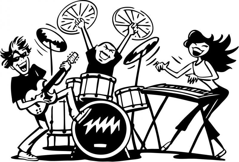 band clipart band live