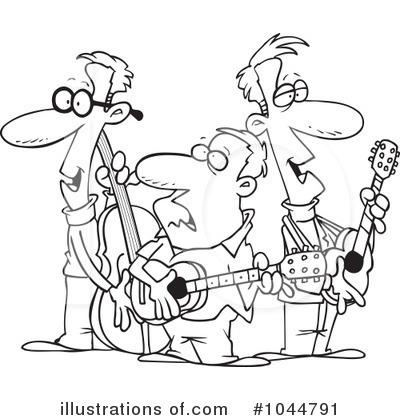 band clipart black and white
