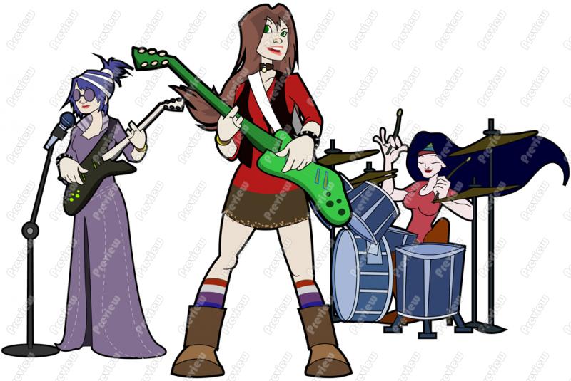 band clipart girl band