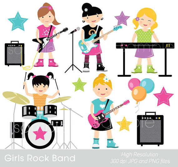 band clipart girl band
