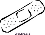 bandaid clipart black and white