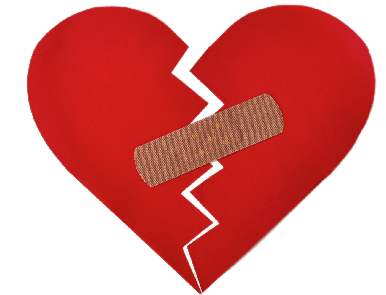 With bandaid transparent png. White clipart broken heart
