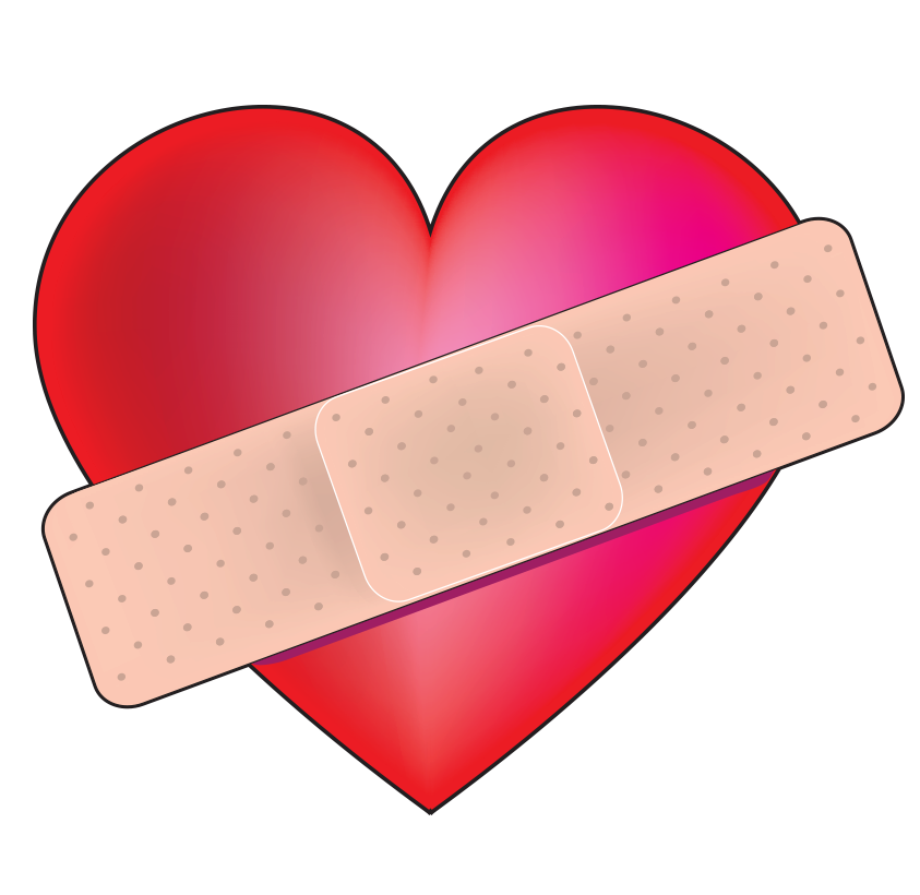 Bandaged heart for facebook. Bandaid clipart emoji