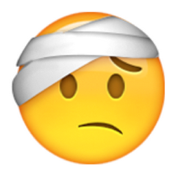 Bandaid clipart emoji. Face with head bandage