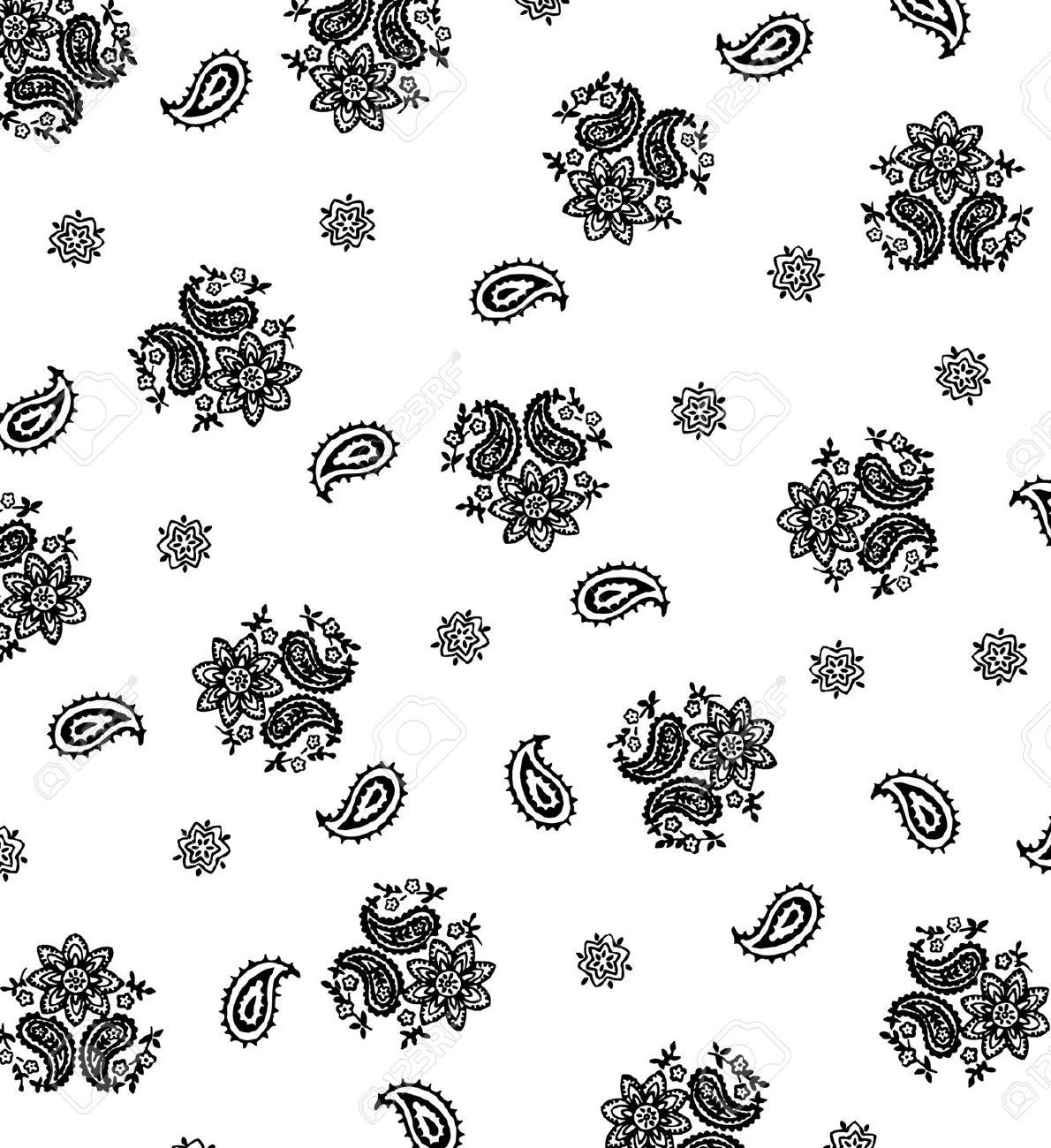 Pattern stock vector backgrounds. Paisley clipart bandana design