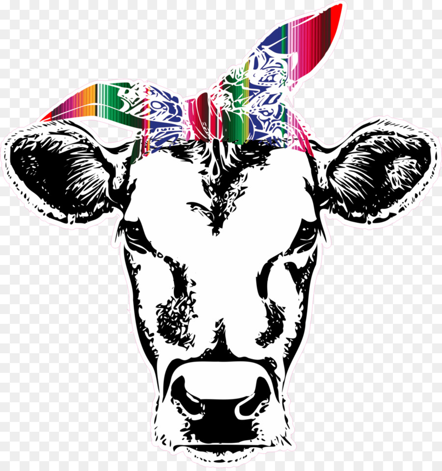 Cow background tshirt ox. Bandana clipart clothing
