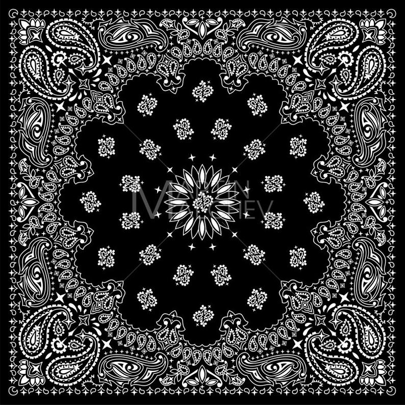 Bandana clipart vector. Black illustration bandanna western