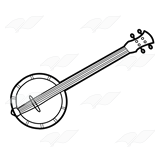 Banjo clipart black and white. Abeka clip art with