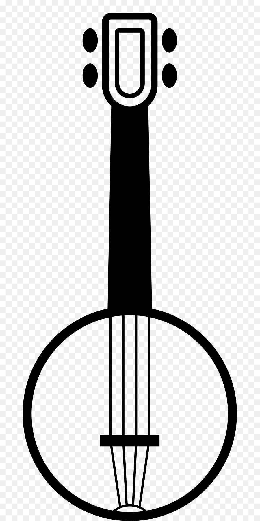 Violin cartoon transparent clip. Banjo clipart black and white