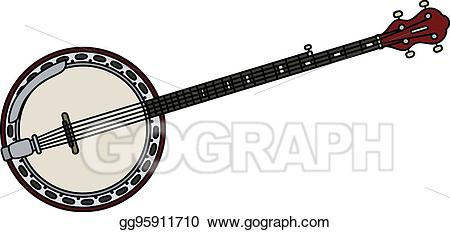banjo clipart drawn