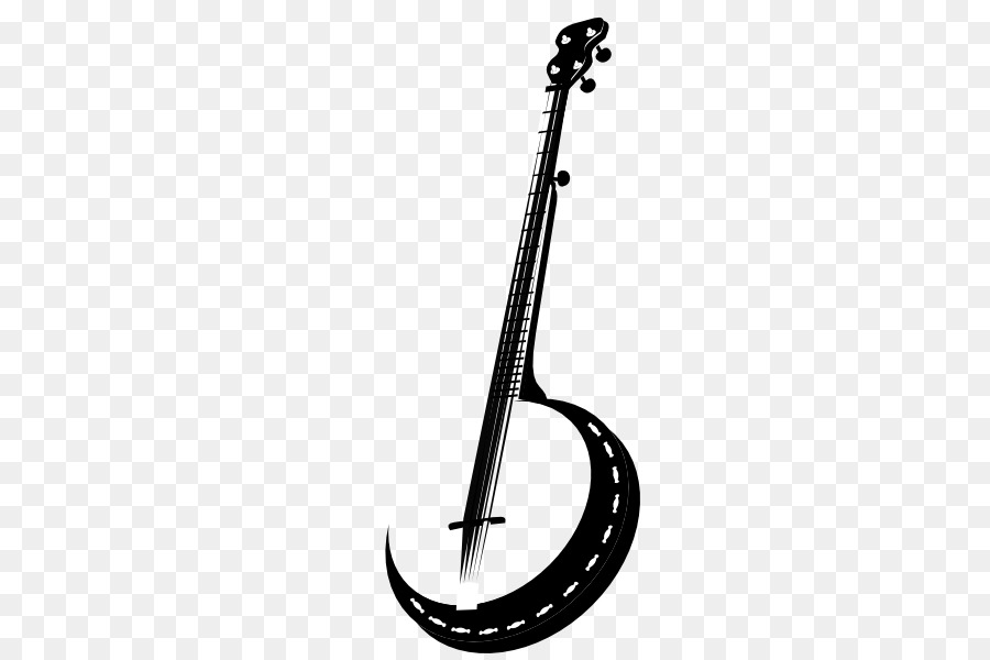 Banjo clipart silhouette. Guitar cartoon graphics line