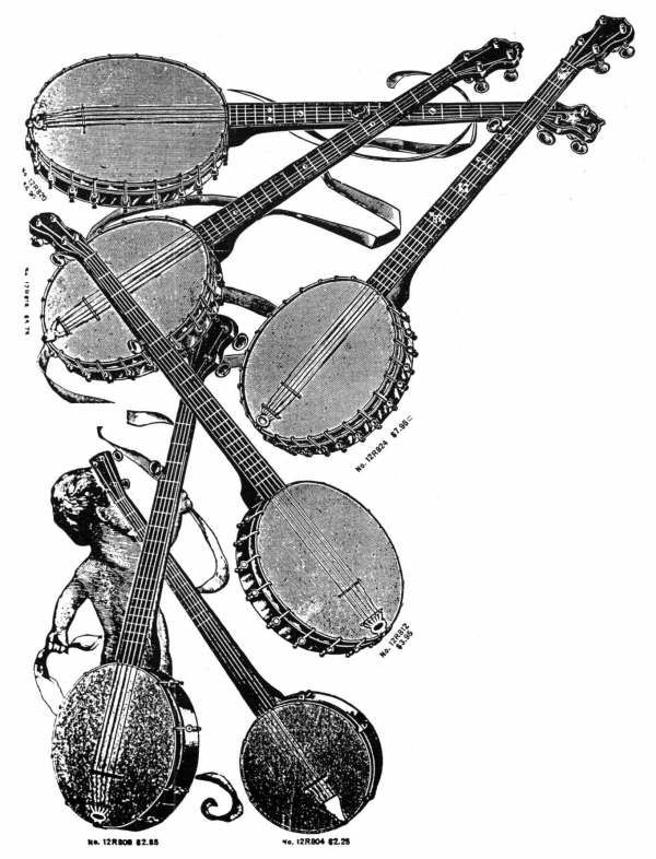 banjo clipart simple