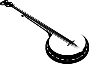  string clip art. Banjo clipart vector