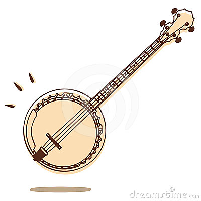 banjo clipart watercolor