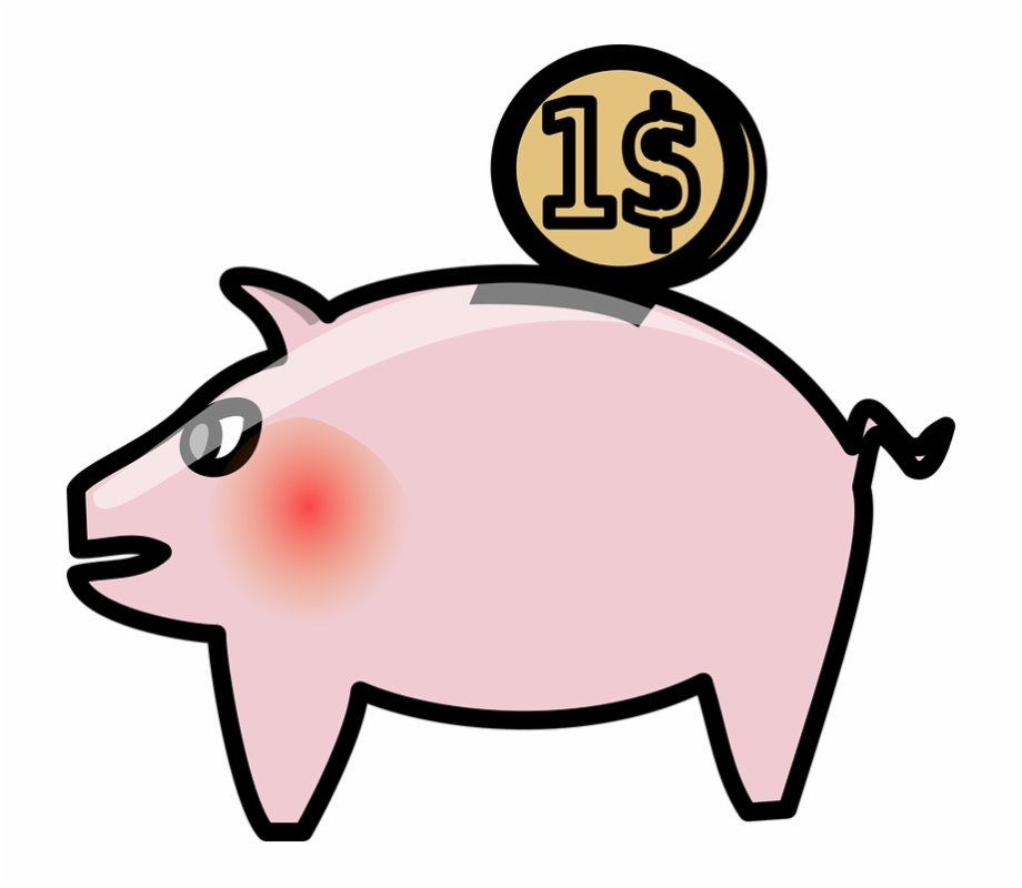 Piggy save money currency. Bank clipart savings bank